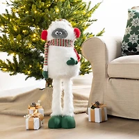 Glitzhome® 29"H Christmas Fabric Yeti With Telescoping Legs