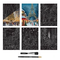 Brea Reese™ 9" x 12" Christmas in the City Scratch Art Paper Pad