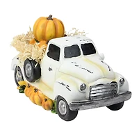11.25" Truck with Pumpkins & Hay Tabletop Décor
