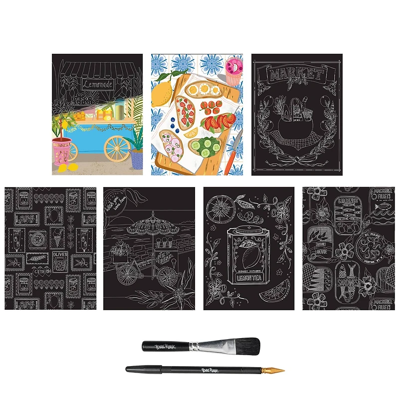Brea Reese™ 6" x 8" Coastal Cuisine Scratch Art Paper Pad