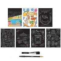 Brea Reese™ 6" x 8" Coastal Cuisine Scratch Art Paper Pad