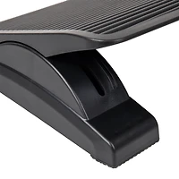 Mind Reader Foot Rest, Under Desk at Work, Ergonomic, Height Adjustable, Office, Plastic, Black