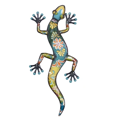 Multicolored Metal Lizard Wall Decoration