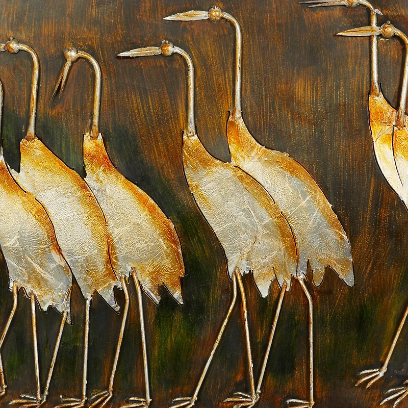 Brown Birds Iron Coastal Wall Decor