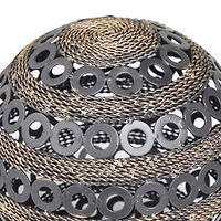 Set of 2" Grey Metal Industrial Sculpture, 8" x 8" x 8"