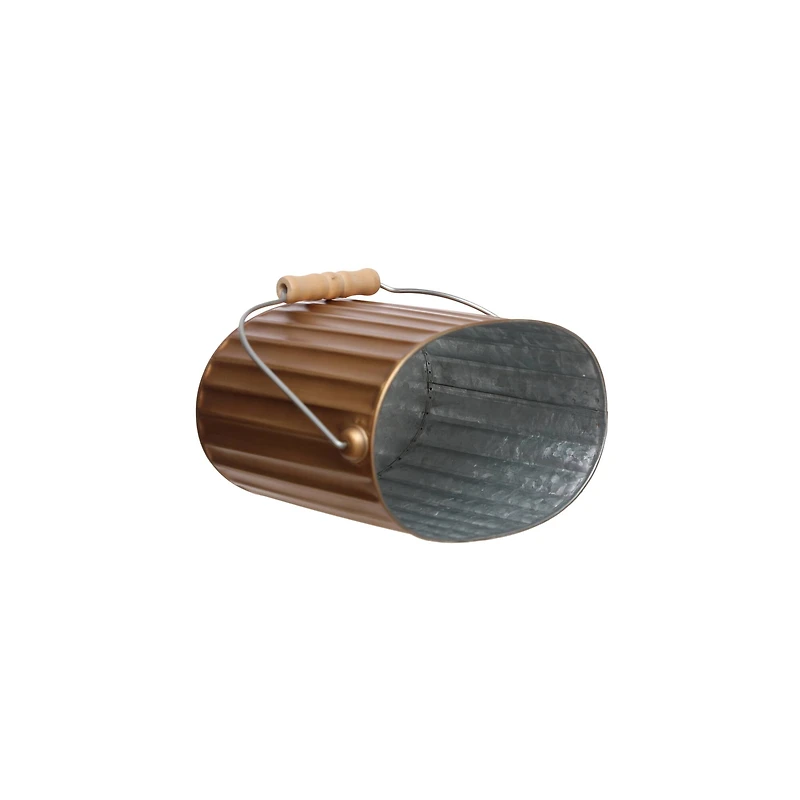 6" Gold Ribbed Metal Bucket by Ashland®