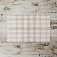 Gray Plaid Floor Mat