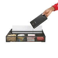 Mind Reader 11.75" Black 2-Piece Mesh Deep Drawer Organizer