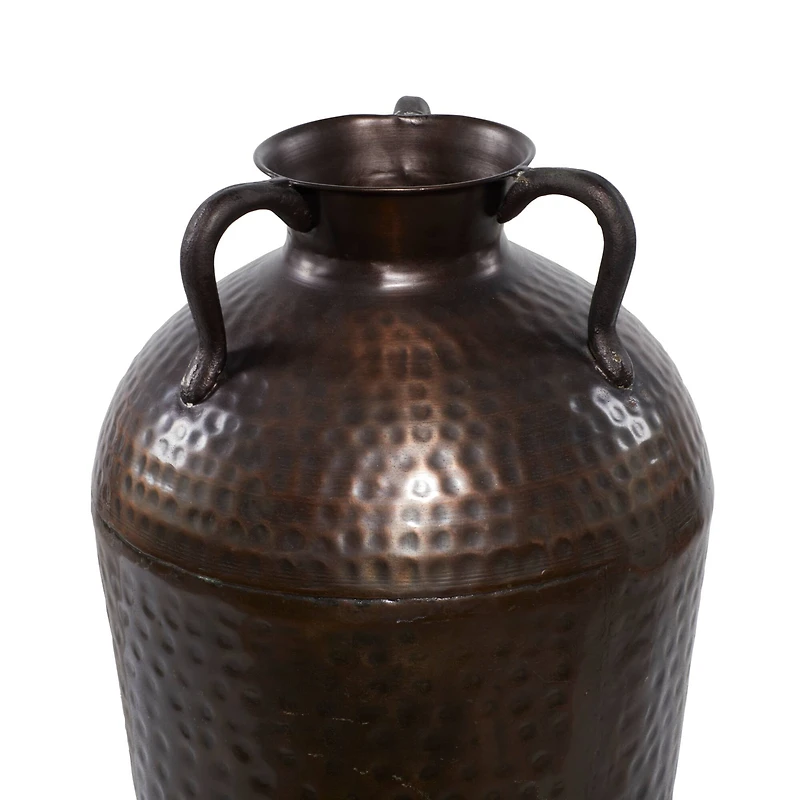 Brown Metal Rustic Vase, 32" x 12" x 12"