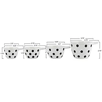 Hello Honey® Black & White Polka Dot Ceramic Measuring Cup Set