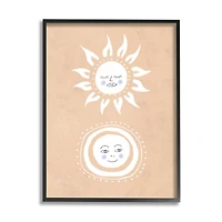 Stupell Industries Rising Sun and Moon Children's Boho Chic Sky Framed Wall Art