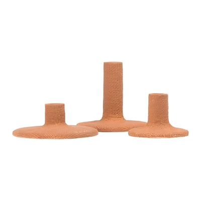 Hello Honey® Stoneware Taper Candle Holder Set