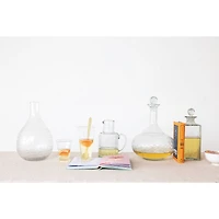 Hello Honey® 6" Clear Round Glass Drinking Glasses with Debossed Rim & Base, 6ct.