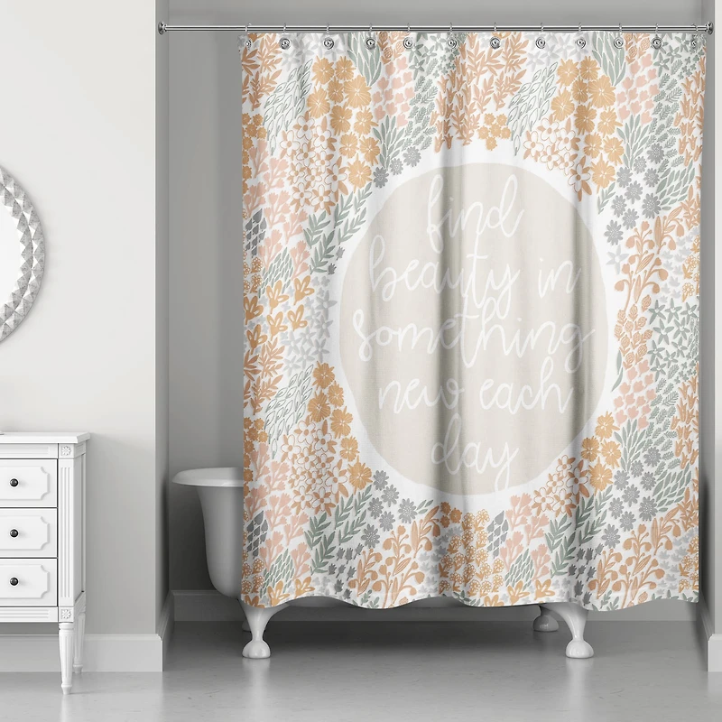 Find Beauty in Something New 71" x 74" Shower Curtain
