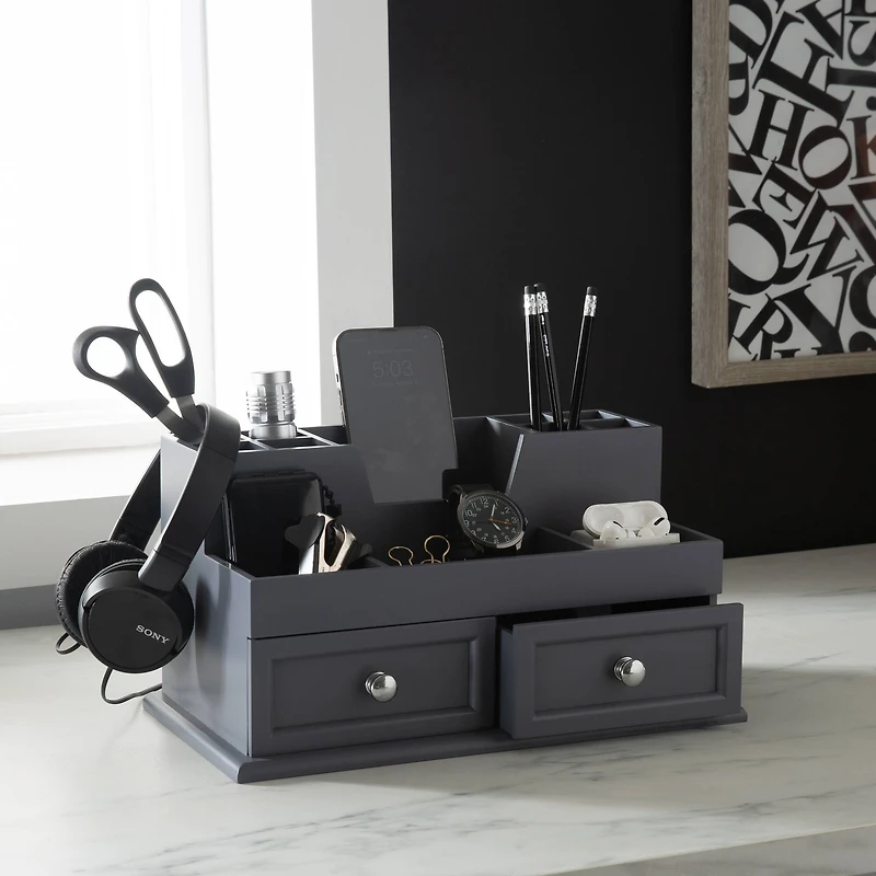 Organize It All Grey Accessory Organizer
