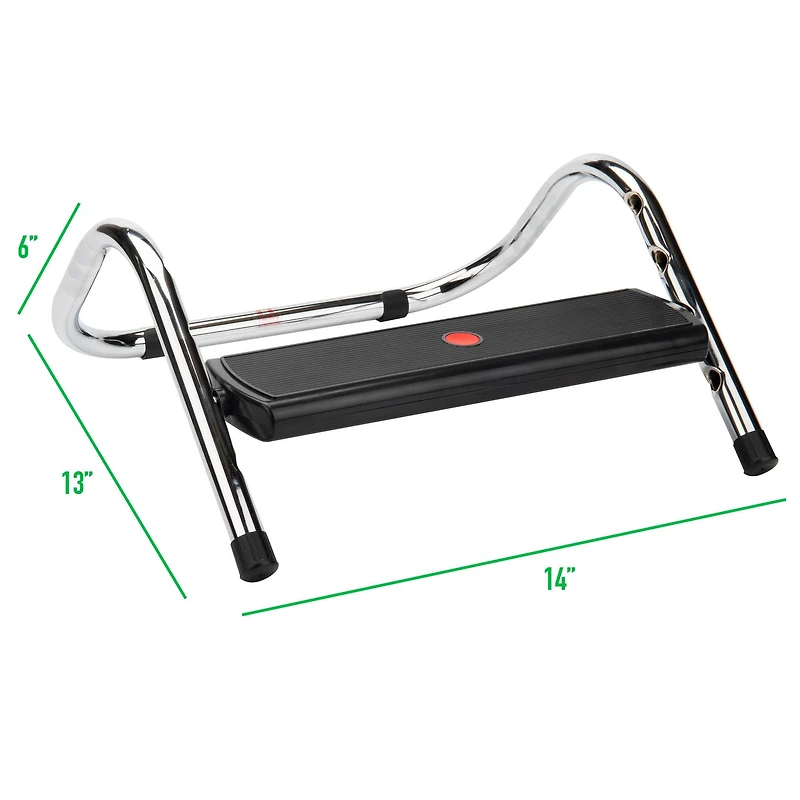 Mind Reader Black Adjustable Height Footrest for Under Desk
