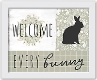 Every Bunny Collage 3 11" x 14" White Framed Print Under Plexiglass