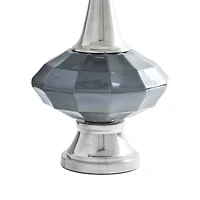 Silver Glass Traditional Table Lamp, 27" x 16" x 16"
