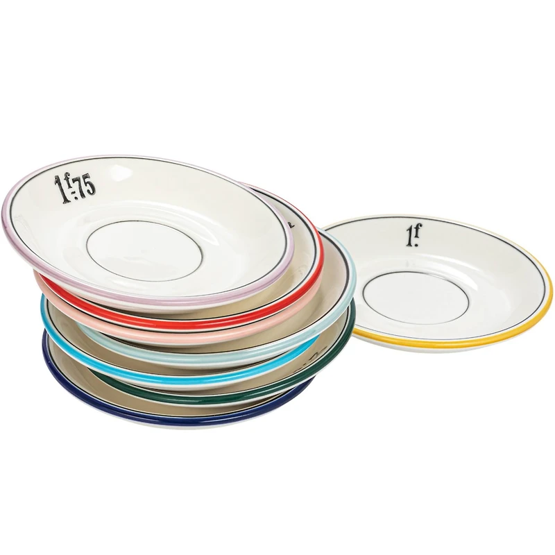 Hello Honey® 6" Factorial Numbers Design Stoneware Plate Set