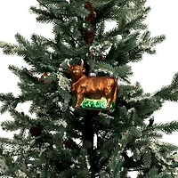 4.25" Brown Highland Cow Glass Ornament by Ashland®