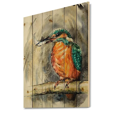 Designart - Common Kingfisher Eating A Small Fish