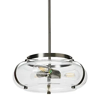 Hello Honey® Robert Stevenson Lighting Alston 16" Antique Nickel Glass & Metal Ceiling Light