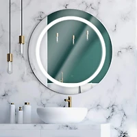 Head West LED Vanity Touch Sensor Circular Wall Mirror