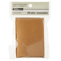 12 Packs: 20 ct. (240 total) Kraft Gift Card & Envelope Set by Recollections™, 2.5" x 3.5"