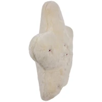 13" White Snowflake Embroidered Plush Christmas Throw Pillow