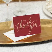 Hortense B. Hewitt Co. Burgundy Thank You Cards