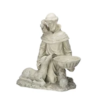 Design Toscano® 19" St. Francis Feeds the Animals Garden Statue