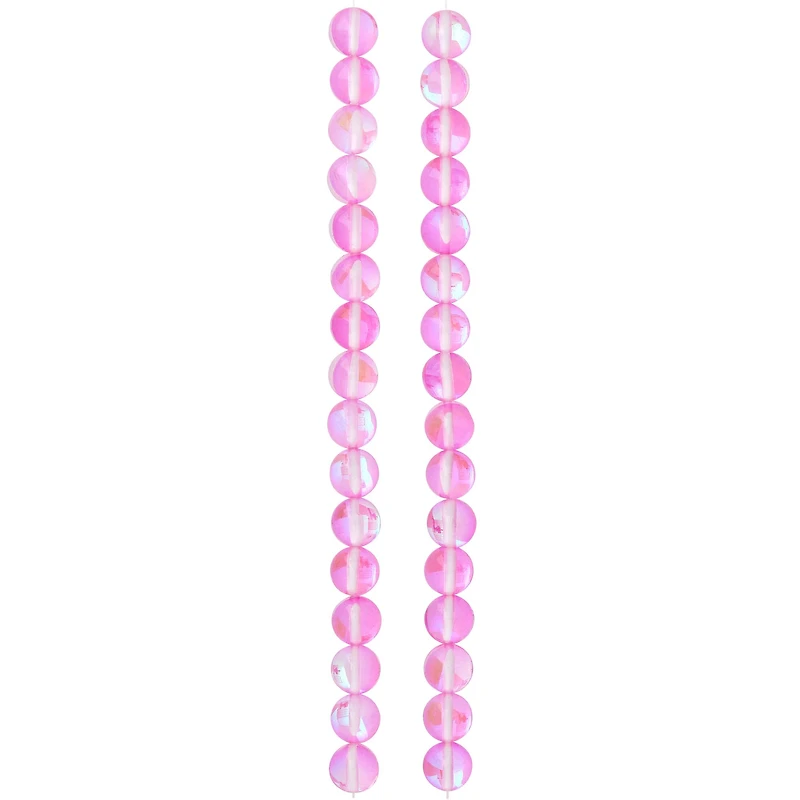 Pink Opal Glass Round Beads, 8mm by Bead Landing™