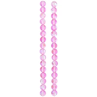Pink Opal Glass Round Beads, 8mm by Bead Landing™