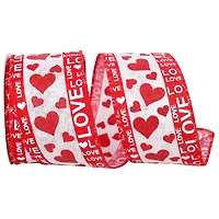 Reliant 2.5" x 10yd. Love Edge Heart Glitter Wired Ribbon