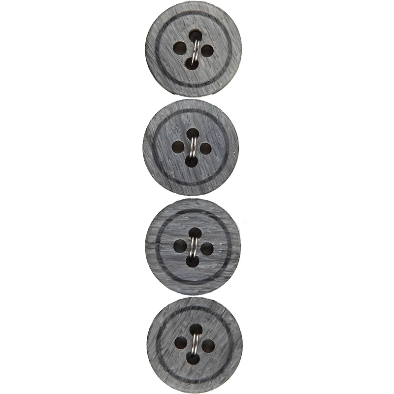 LaMode® 5/8" Light Gray 4-Hole Buttons, 4ct.