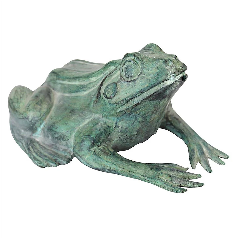 Design Toscano Cast Bronze Small Bull Frog Garden Statue