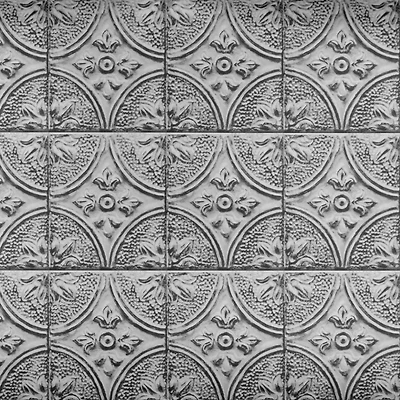 Brewster Silver Tin Tile Peel & Stick Backsplash