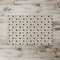 Mod Gold Flower 27" x 18" Floor Mat