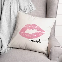Muah Lips Throw Pillow