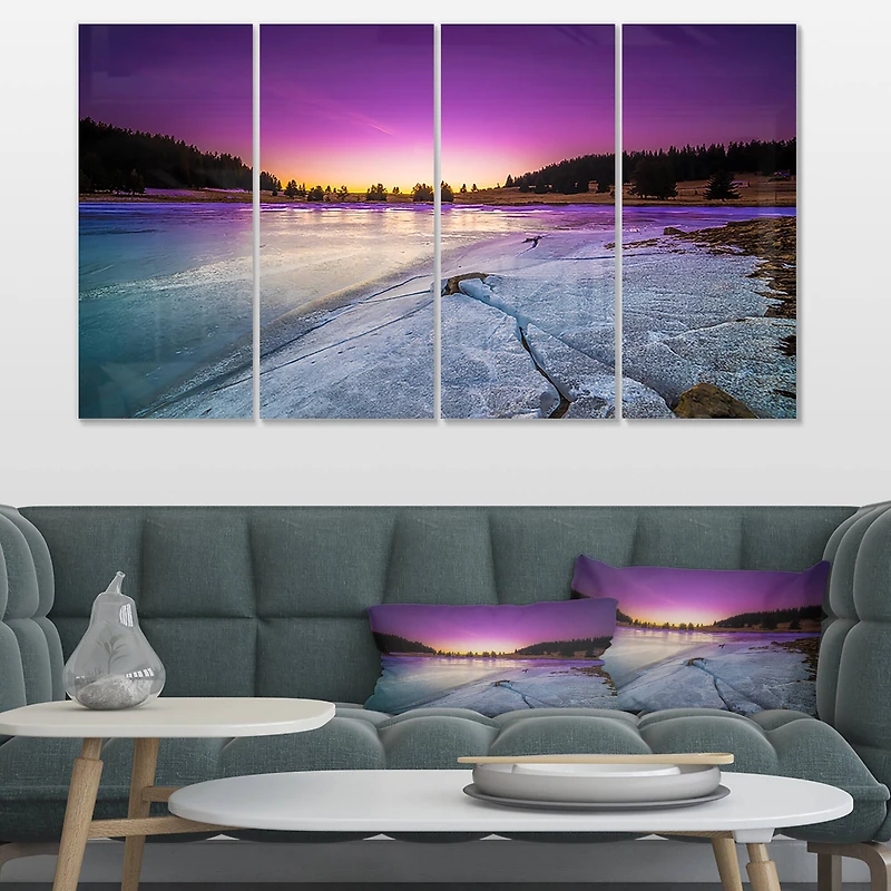 Designart - Sunrise over Frozen Lake