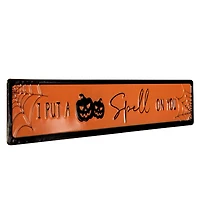 20" Orange & Black "I Put a Spell on You" Halloween Wall Sign