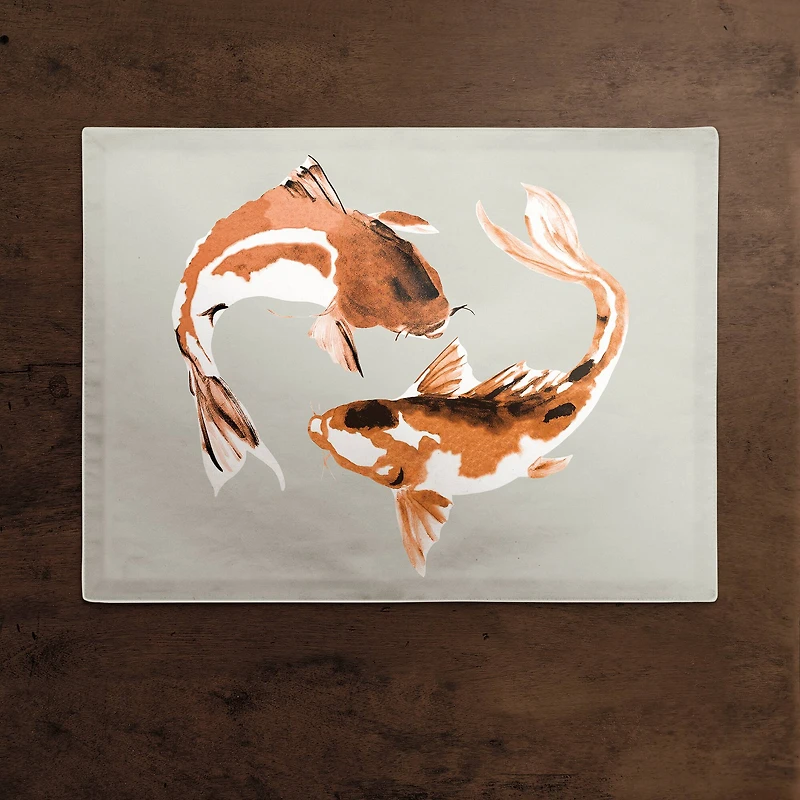 18" Circling Koi Poly Twill Placemat