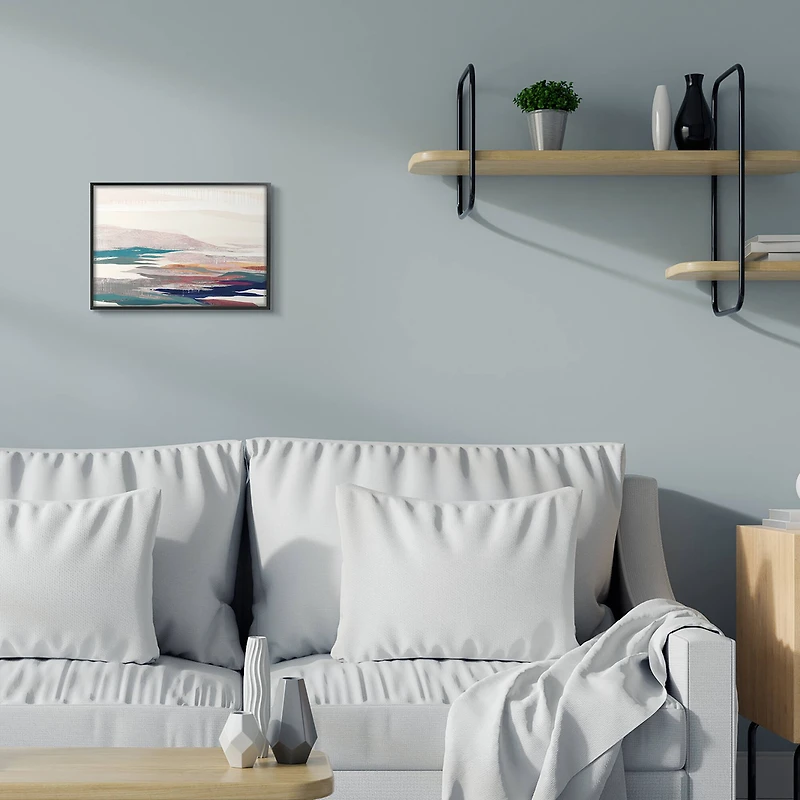 Stupell Industries Abstract Valley Landscape Pastel Pop Hills in Frame Wall Art