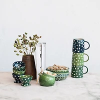 Hello Honey® 14oz. Green Polka Dot Ceramic Mugs, 12ct.