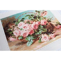 Luca-S Basket of Roses Counted Cross Stitch Kit