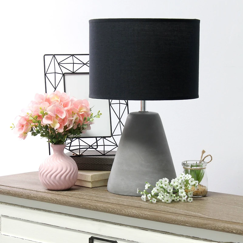 Simple Designs™ 14.5" Pinnacle Concrete Table Lamp