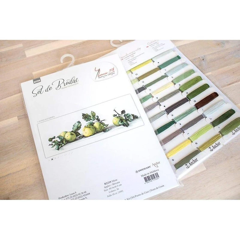 Luca-s Still Life With Apples Counted Cross Stitch Kit
