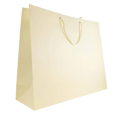 JAM Paper Jumbo Ivory Matte Horizontal Gift Bags, 24ct.