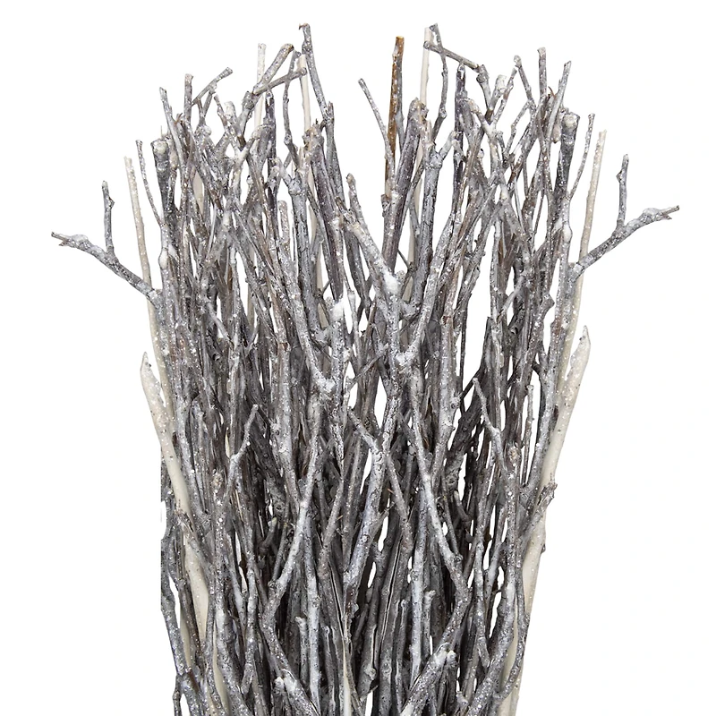 20" Gray and White Natural Twig Christmas Decorative Bundle