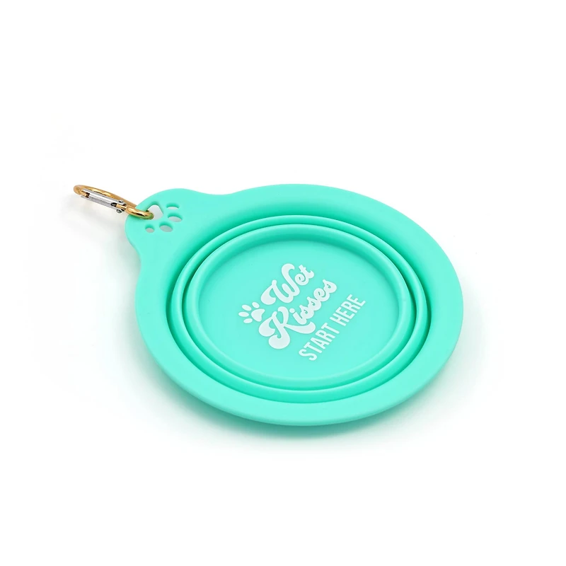 Teal Collapsible Pet Bowl by Fab Finds